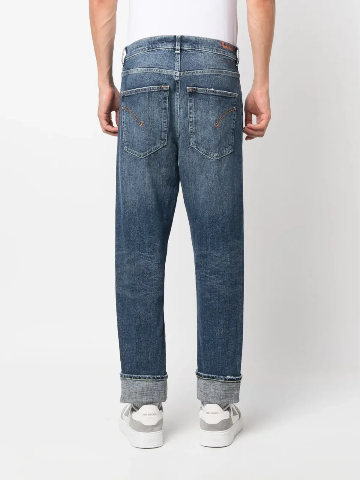 DONDUP ロゴパッチ付きストレートジーンズ - 画像4