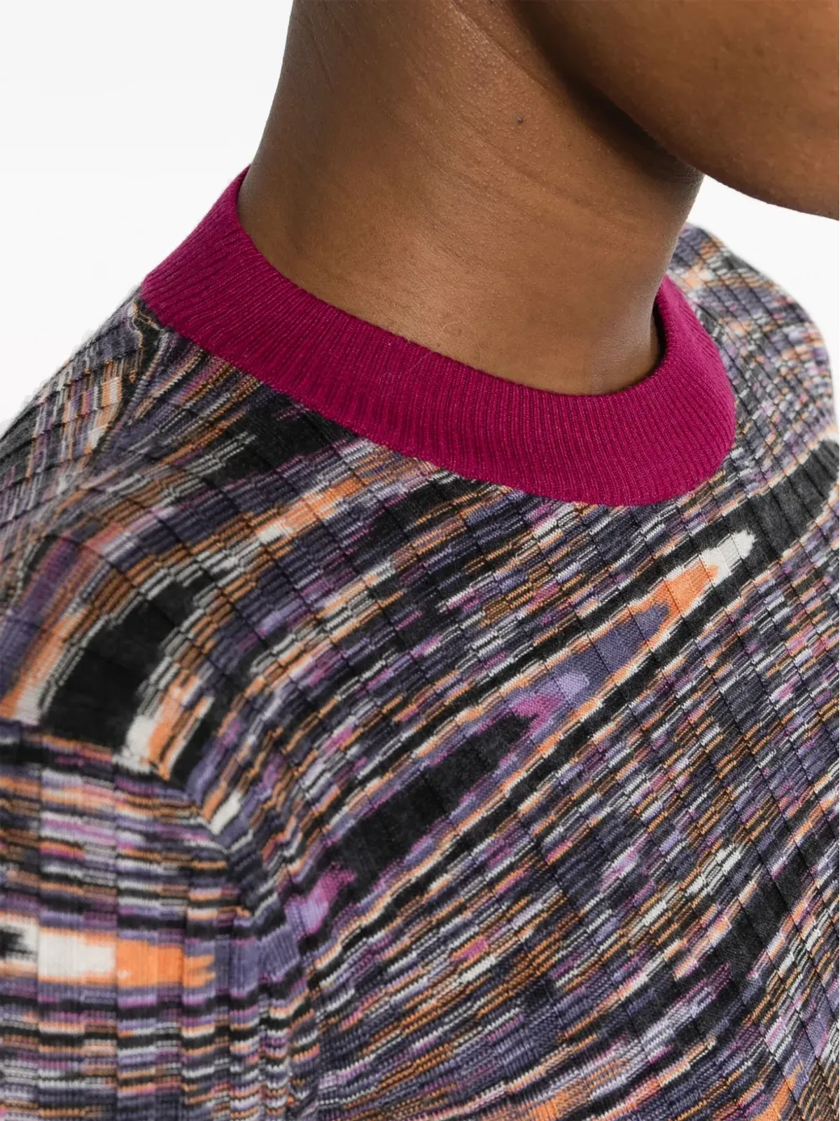 Missoni アブストラクト柄カシミヤ混ニットセーター - パープル - 画像5