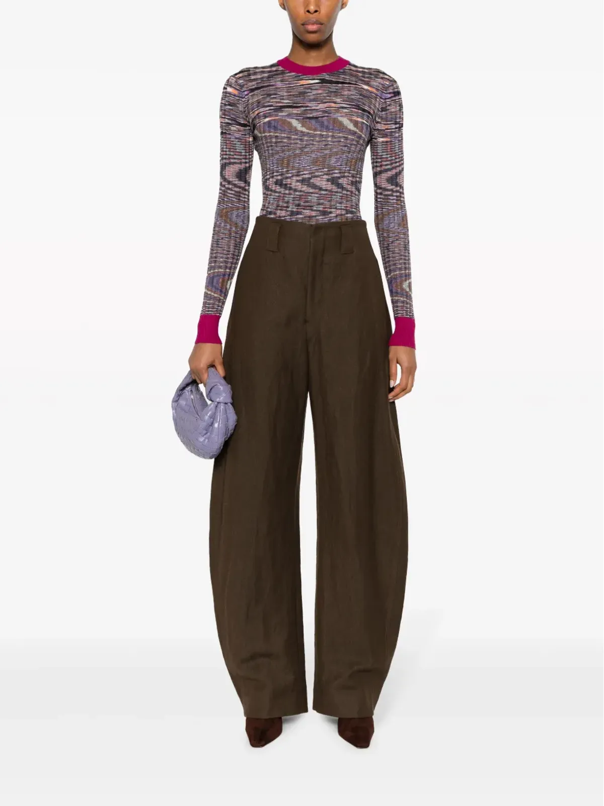 Missoni アブストラクト柄カシミヤ混ニットセーター - パープル - 画像2