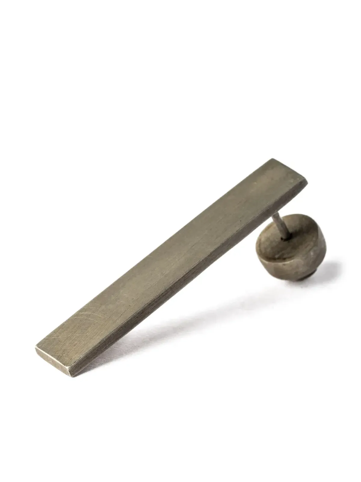 Parts of Four Plate マット仕上げ 長方形ピアス - シルバー - 画像1