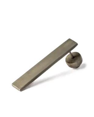 Parts of Four Plate マット仕上げ 長方形ピアス - シルバー - サムネイル1