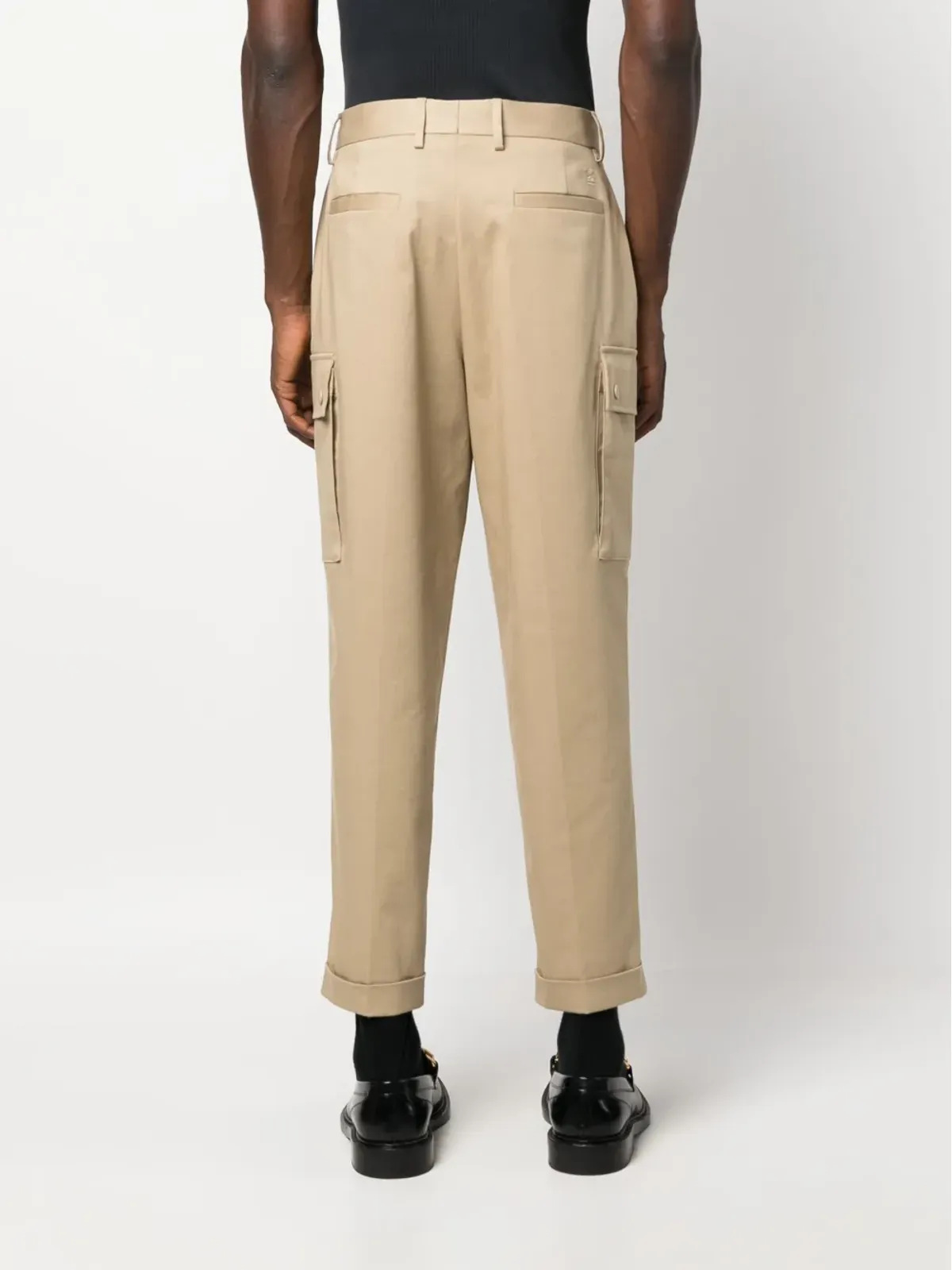 ETRO ペガソモチーフ クロップドカーゴパンツ - 画像4