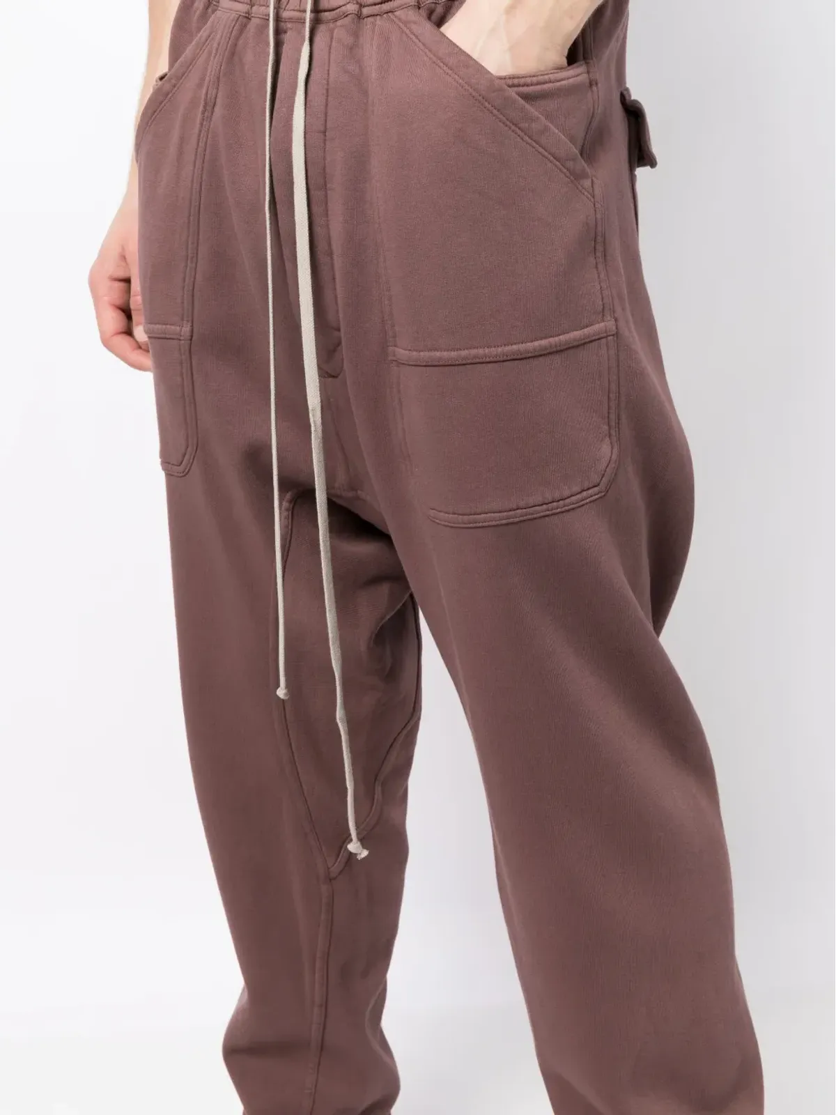 Rick Owens DRKSHDW ドローストリングウェストバンド ドロップクロッチ トラウザー - 画像5