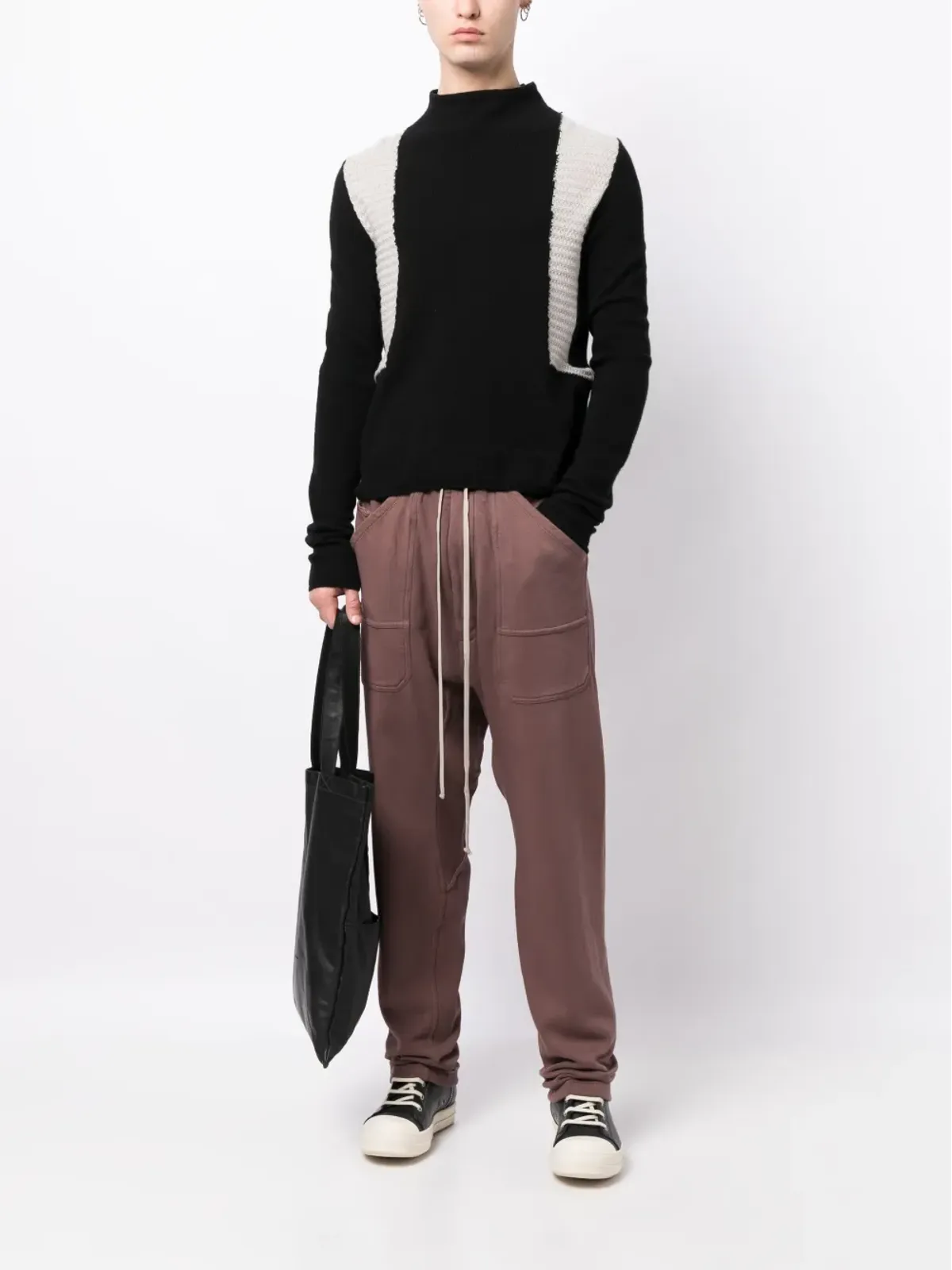 Rick Owens DRKSHDW ドローストリングウェストバンド ドロップクロッチ トラウザー - 画像2