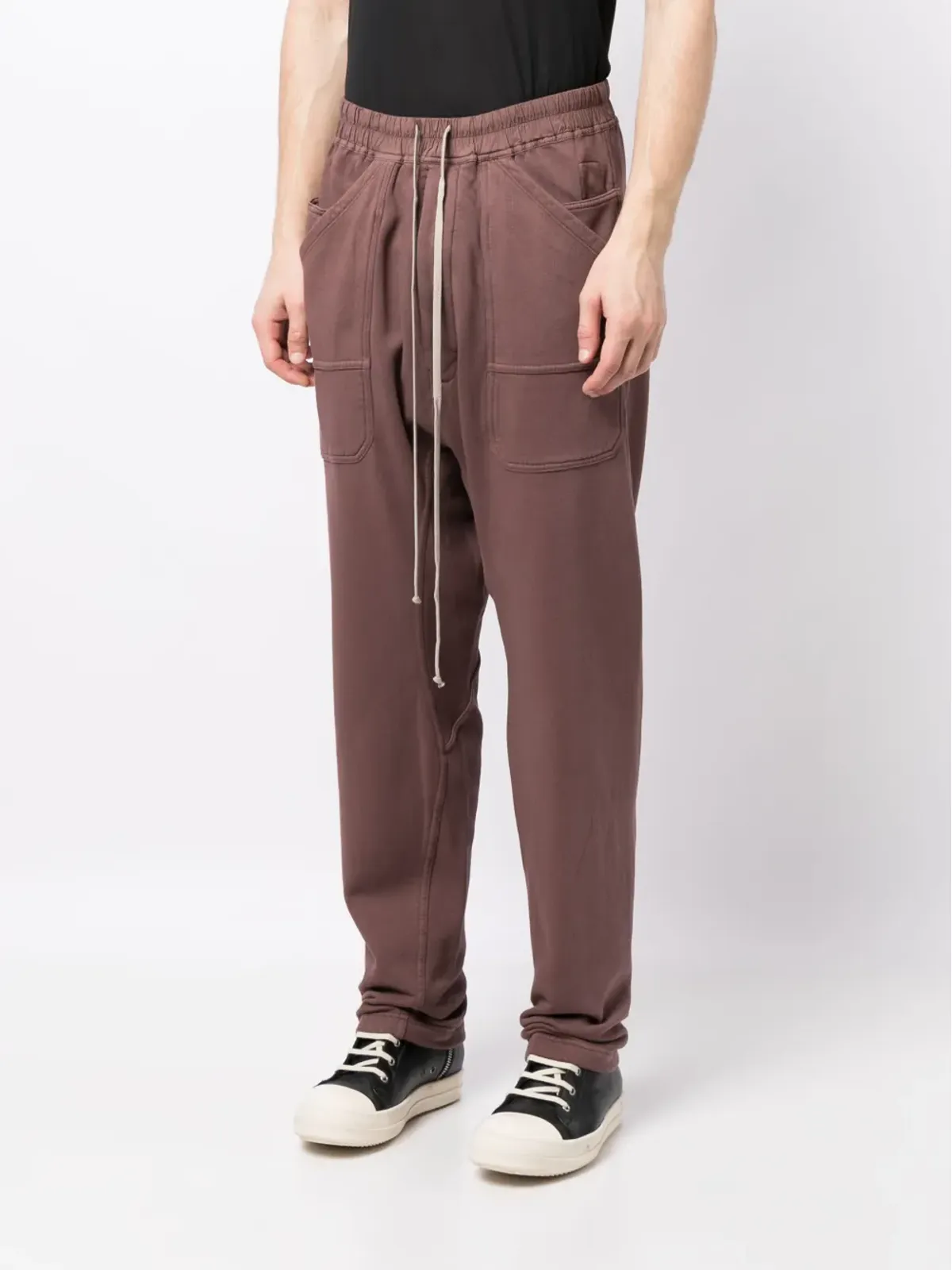 Rick Owens DRKSHDW ドローストリングウェストバンド ドロップクロッチ トラウザー - 画像3