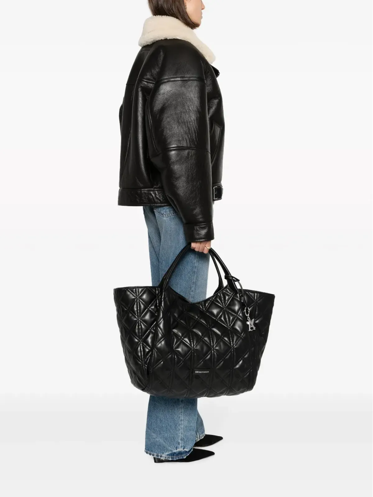 Emporio Armani キルティング トートバッグ - 画像2