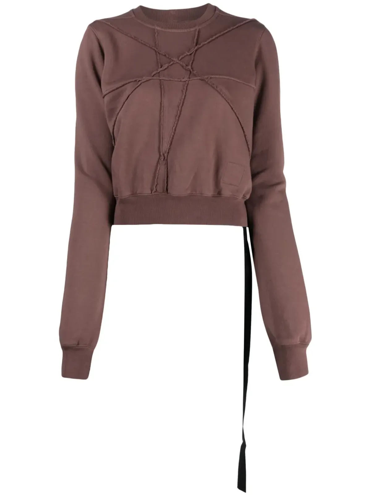 Rick Owens DRKSHDW オーガニックコットン クロップドスウェットシャツ - 画像1