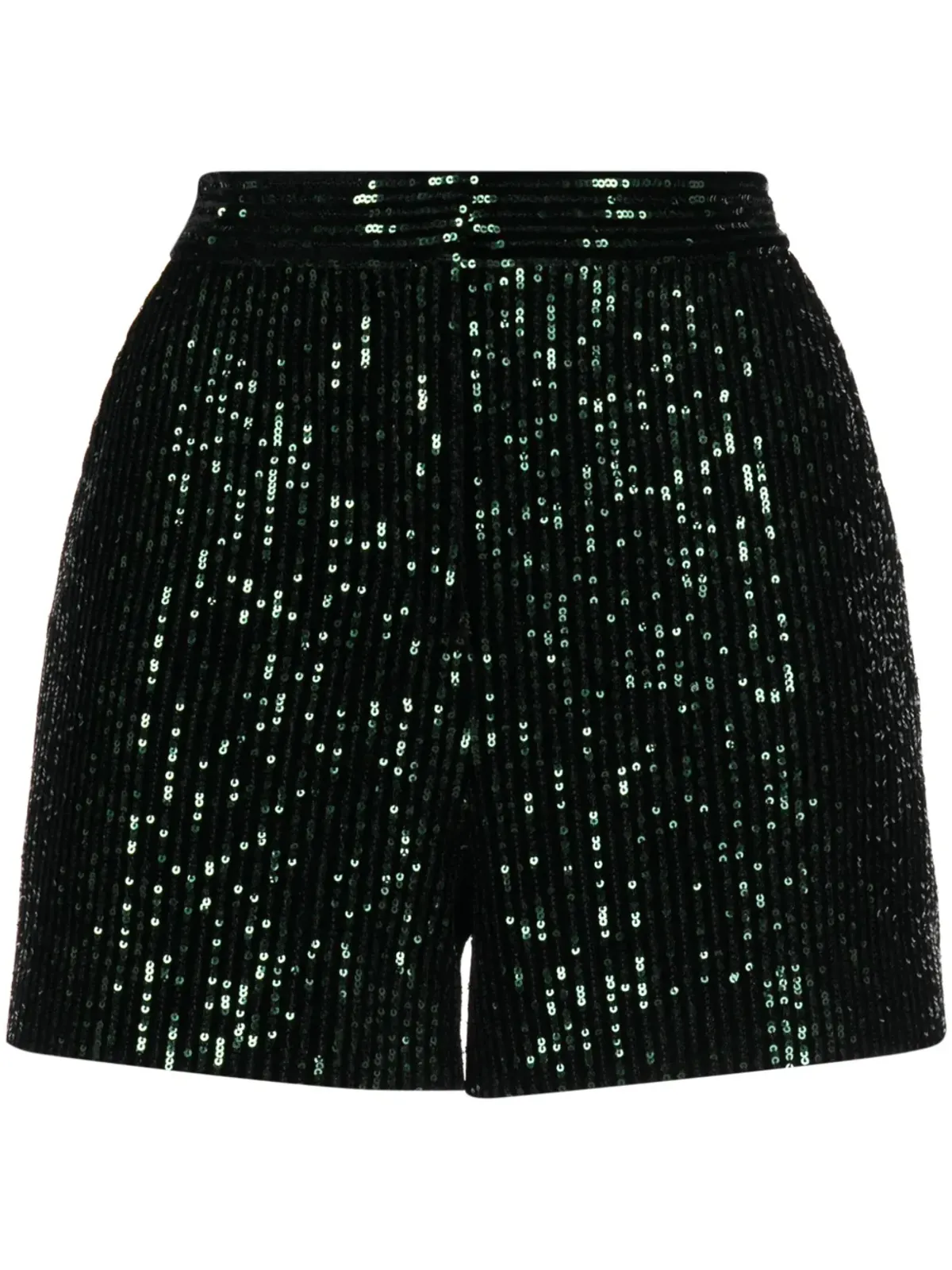 Elie Saab 高腰スパンコールショートパンツ - ブラック - 画像1