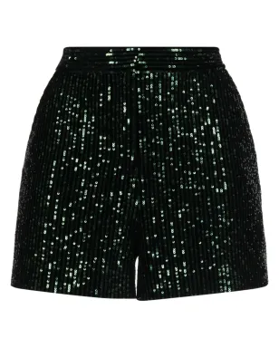 Elie Saab 高腰スパンコールショートパンツ - ブラック - サムネイル1
