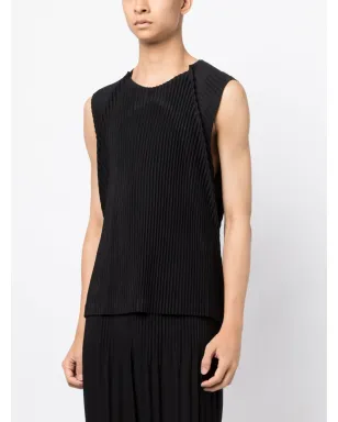 Homme Plissé Issey Miyake Mc August pleated tank top - Black - サムネイル3