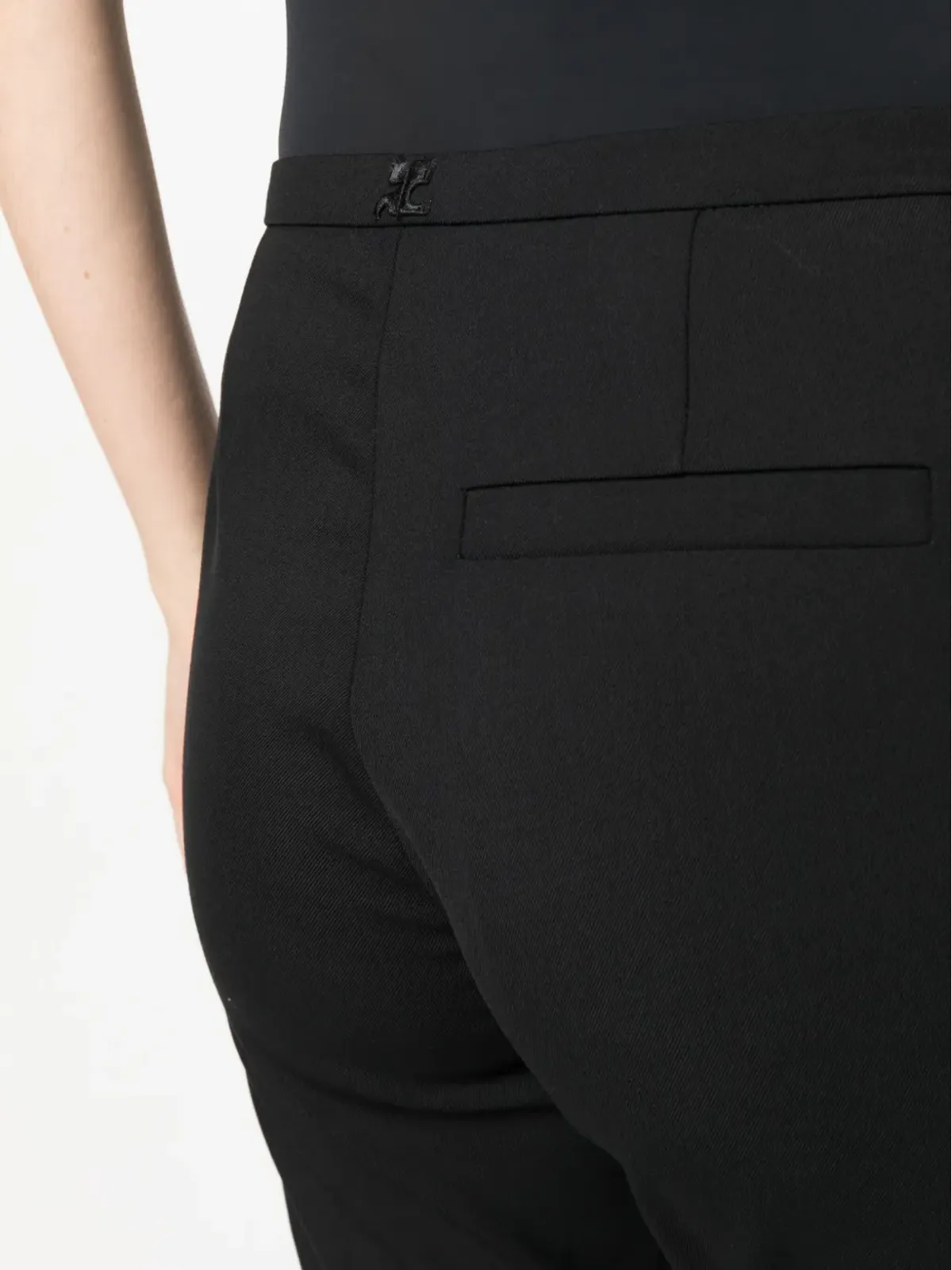 Courrèges ストレートレッグ テーラードパンツ - ブラック - 画像5