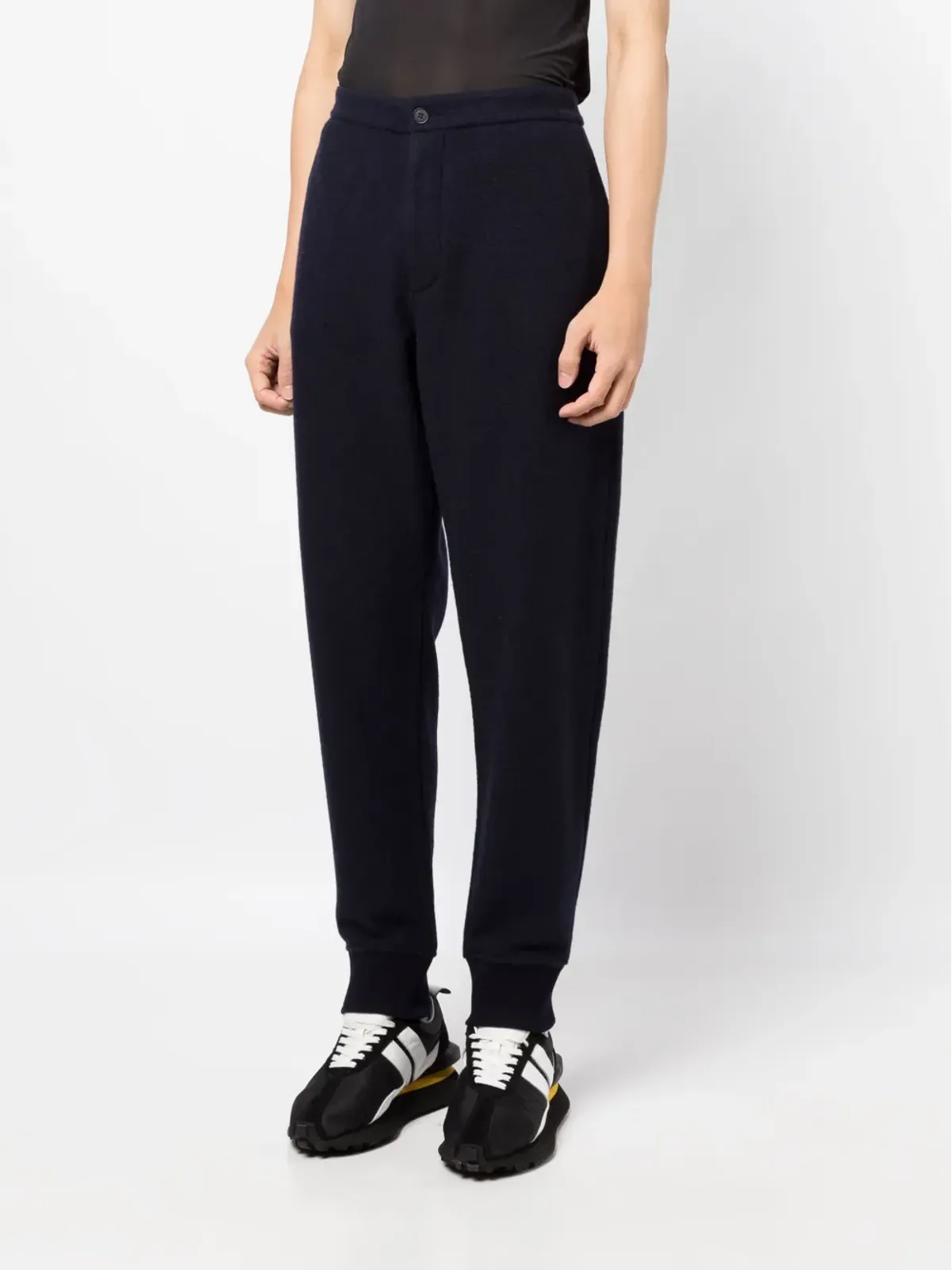 Giorgio Armani ハイウェスト テーパードパンツ - ブルー - 画像3