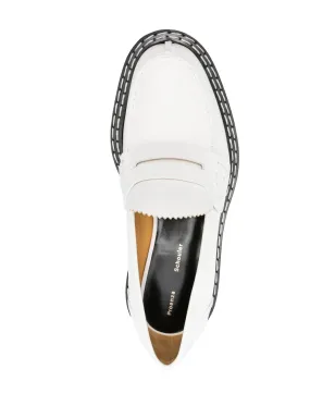 Proenza Schouler コントラストステッチ ペニースロット レザー ローファー - サムネイル4