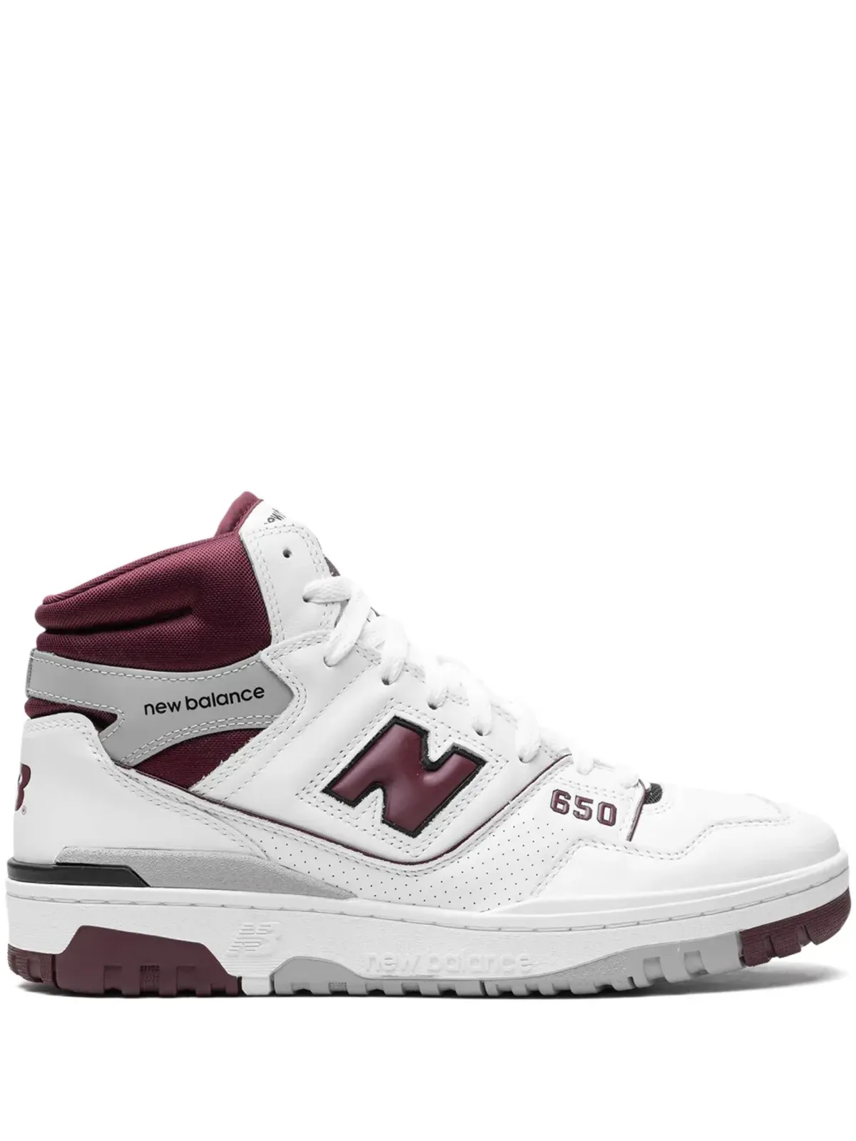 New Balance 650 バーガンディ/ホワイト - 画像1