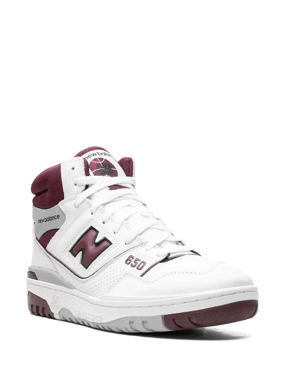 New Balance 650 バーガンディ/ホワイト - 画像2