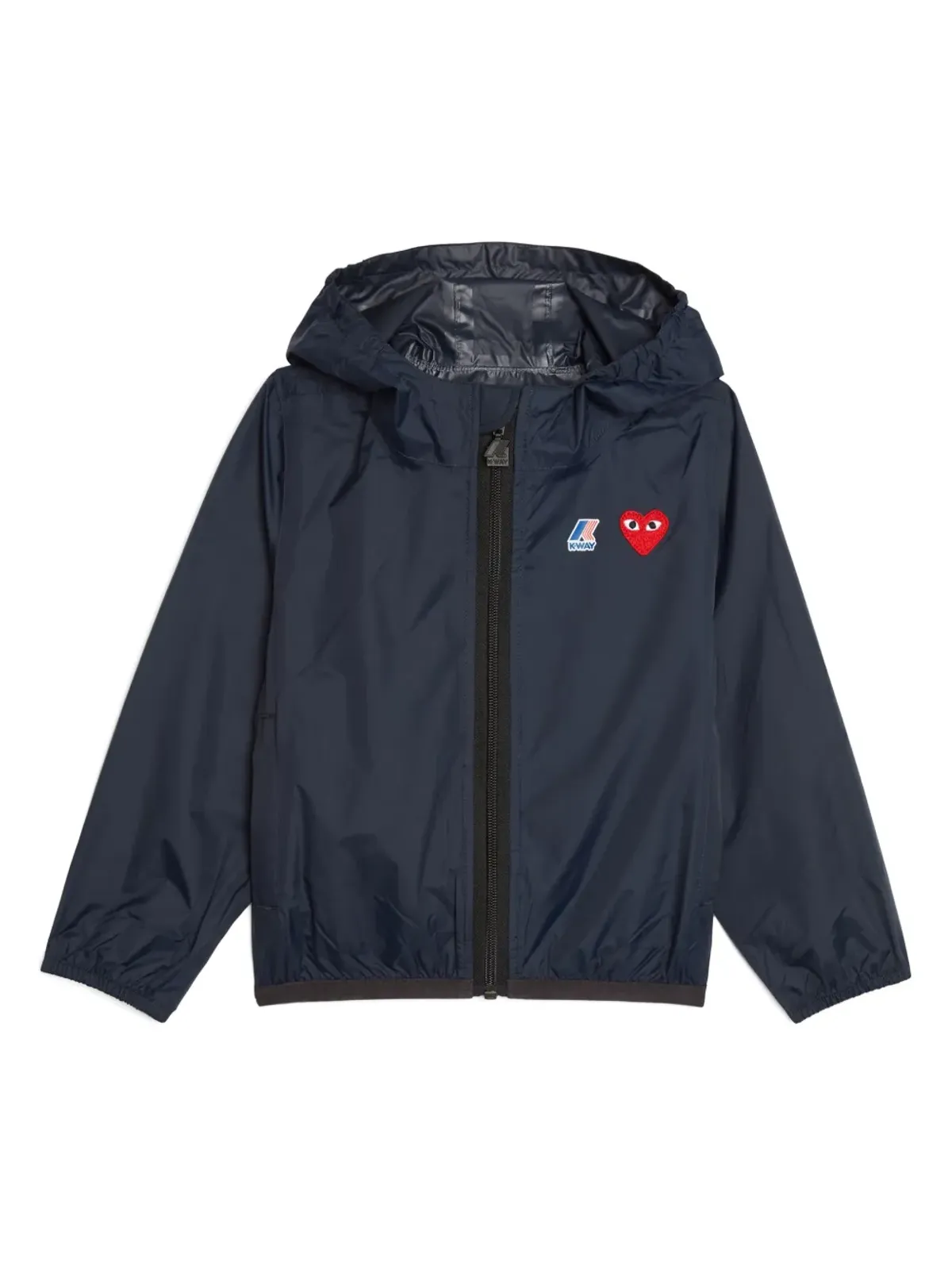 Comme Des Garçons Play Kids ロゴアップリケ レインジャケット - 画像1