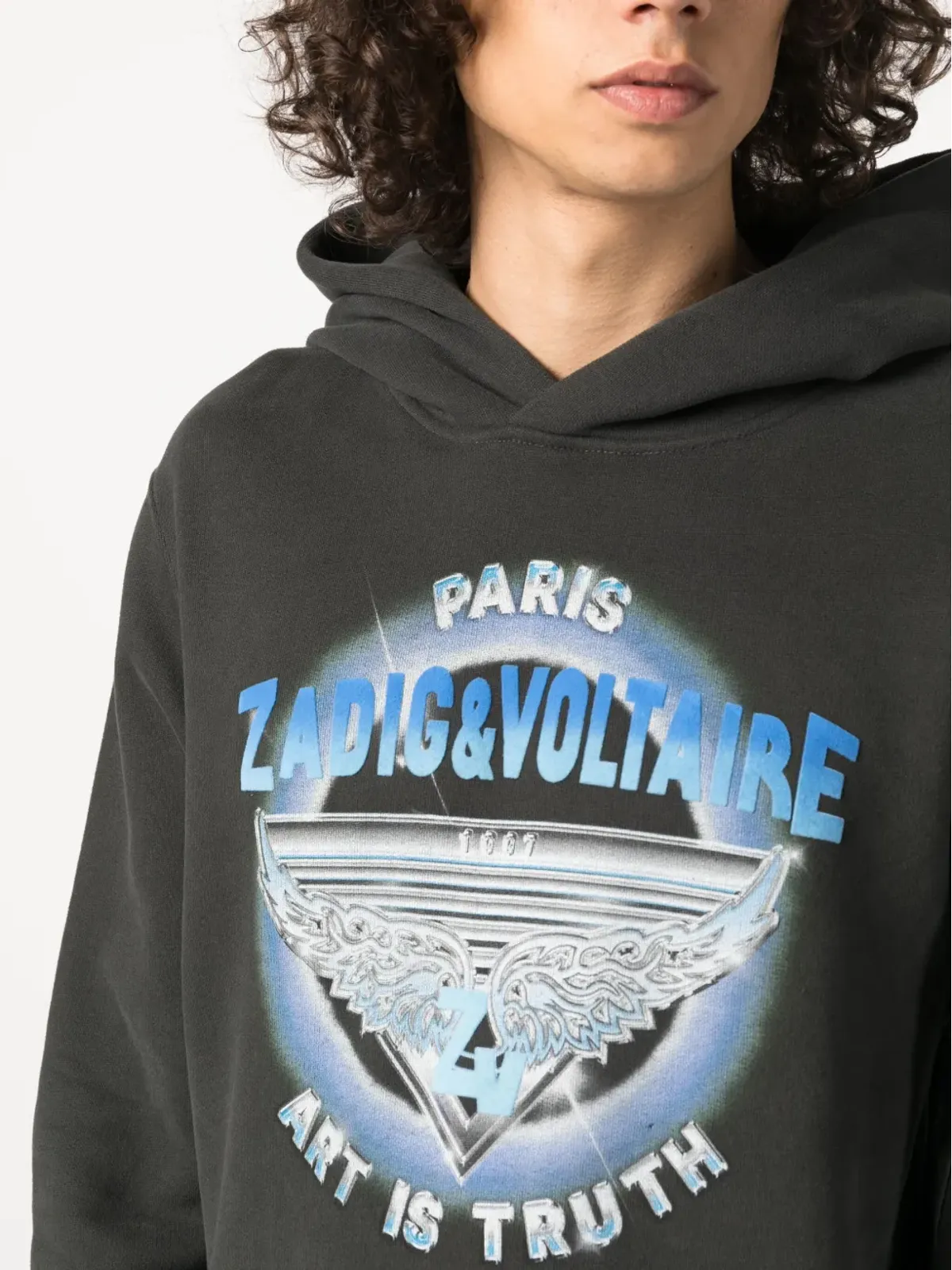 Zadig&Voltaire ロゴプリント オーガニックコットンブレンド フーディー - 画像5