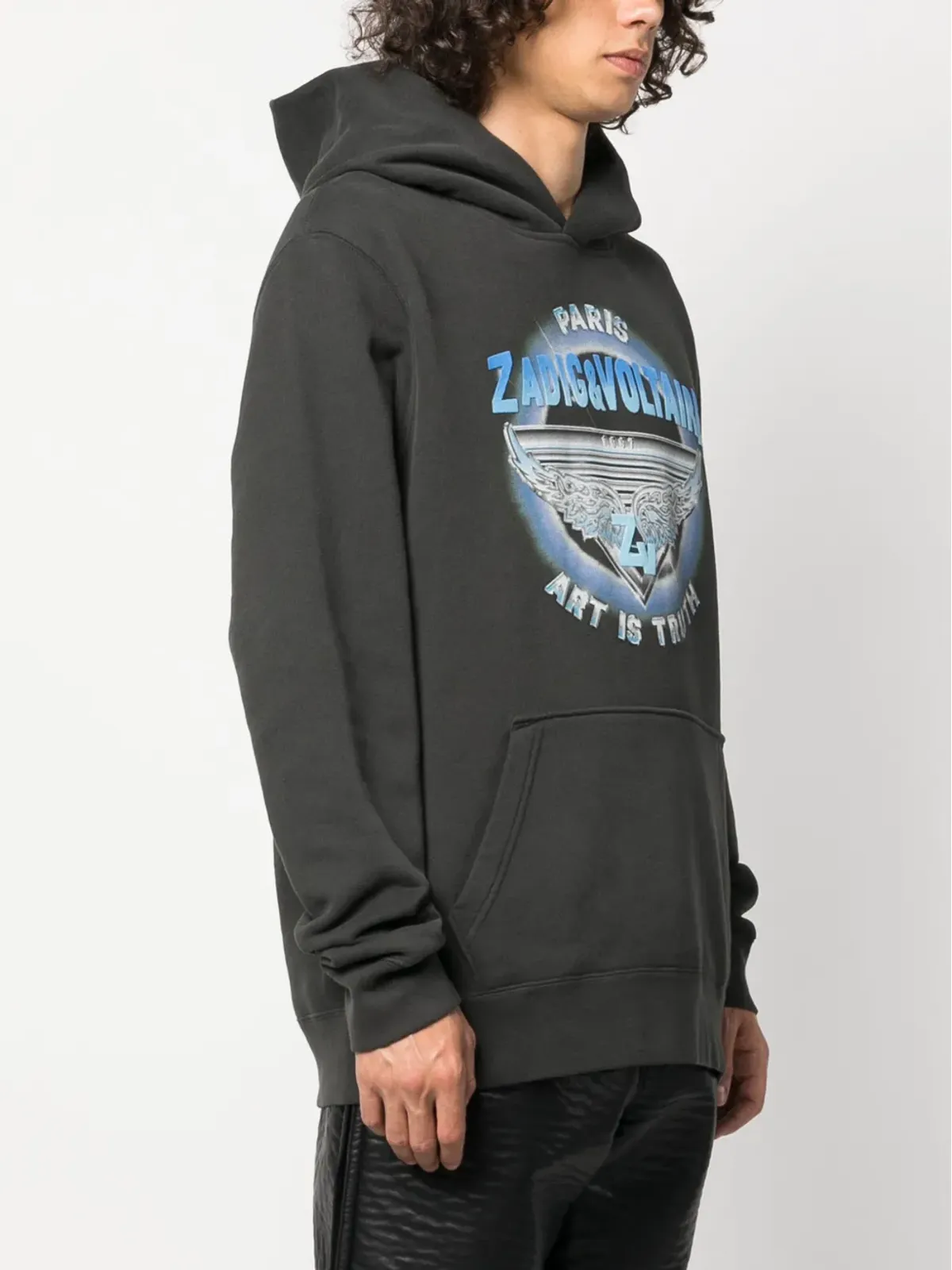 Zadig&Voltaire ロゴプリント オーガニックコットンブレンド フーディー - 画像3