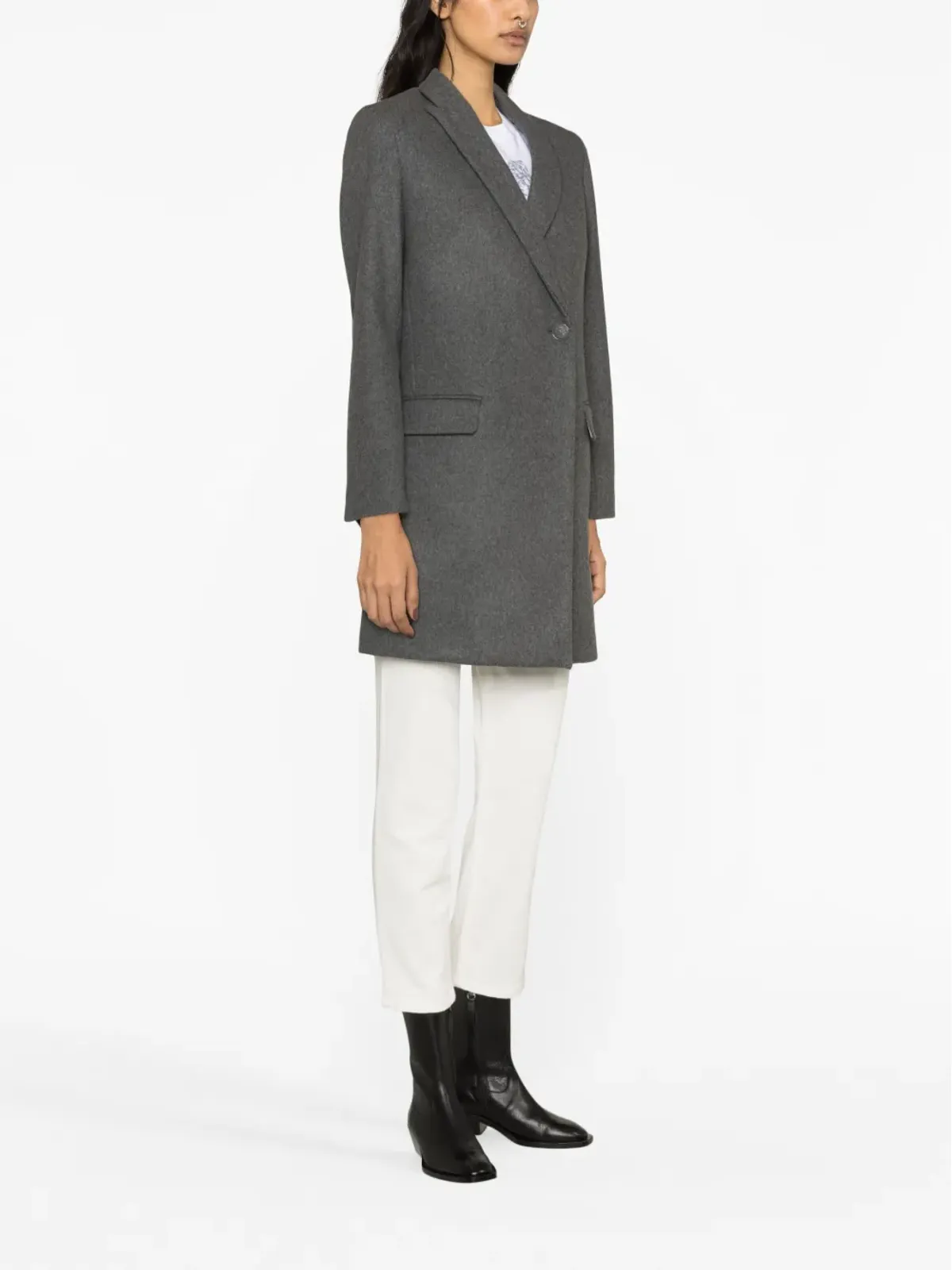Zadig&Voltaire ダブルブレストコート グレー - 画像3