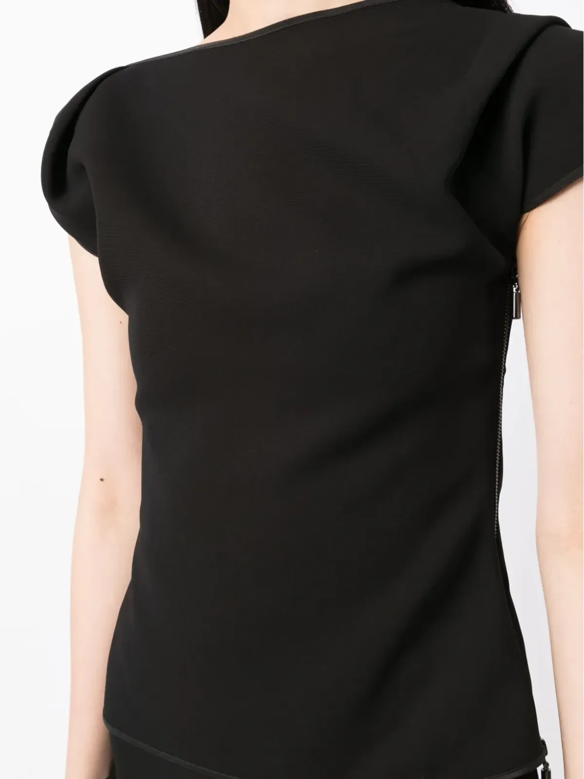 Maticevski アシンメトリック キャップスリーブTシャツ - 画像5