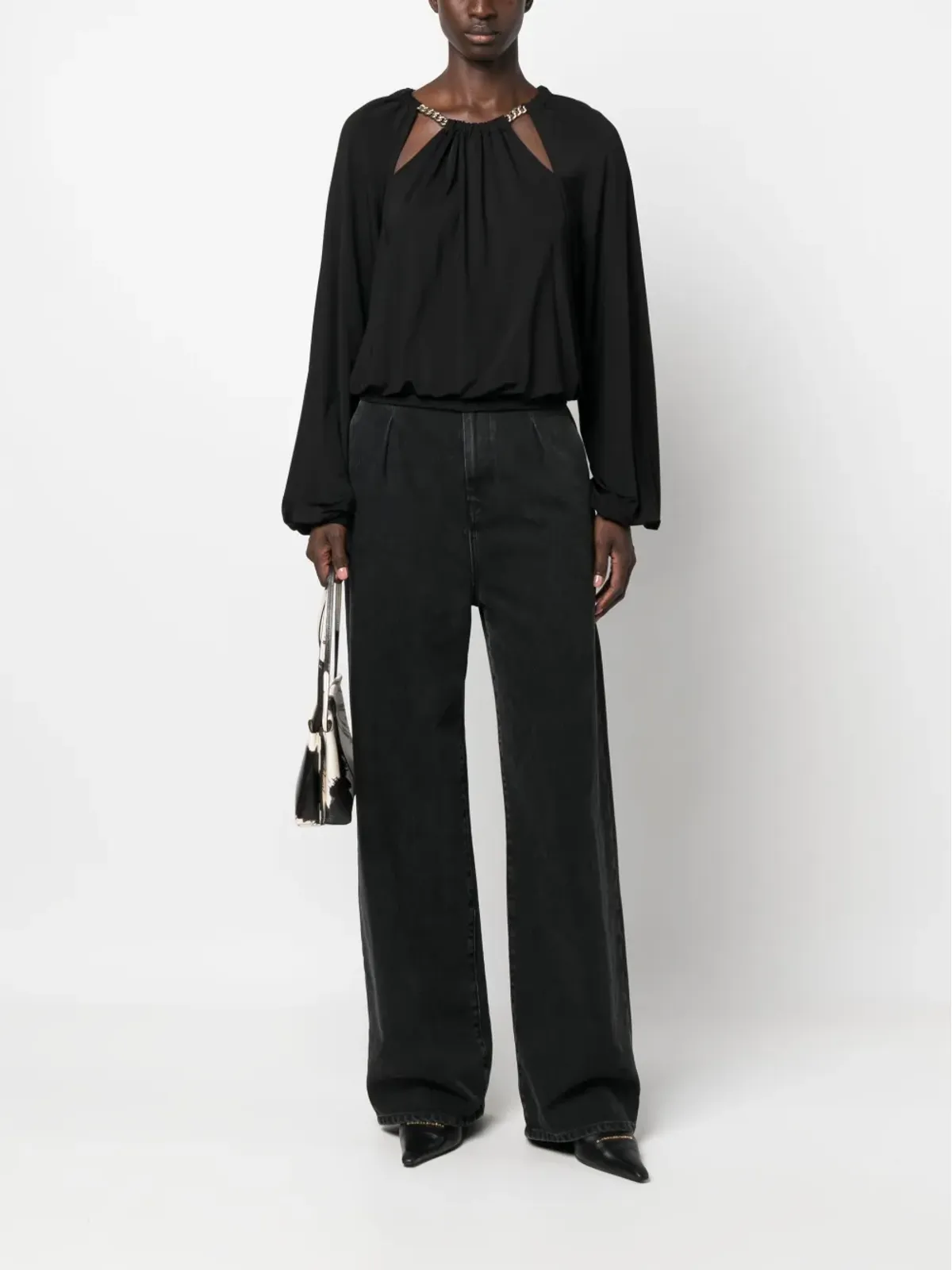Just Cavalli チェーンリンクカットアウトトップ - 画像2