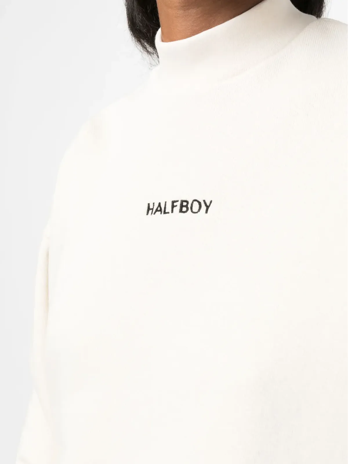 Halfboy ロゴ刺繍クロップドスウェットシャツ - 画像5