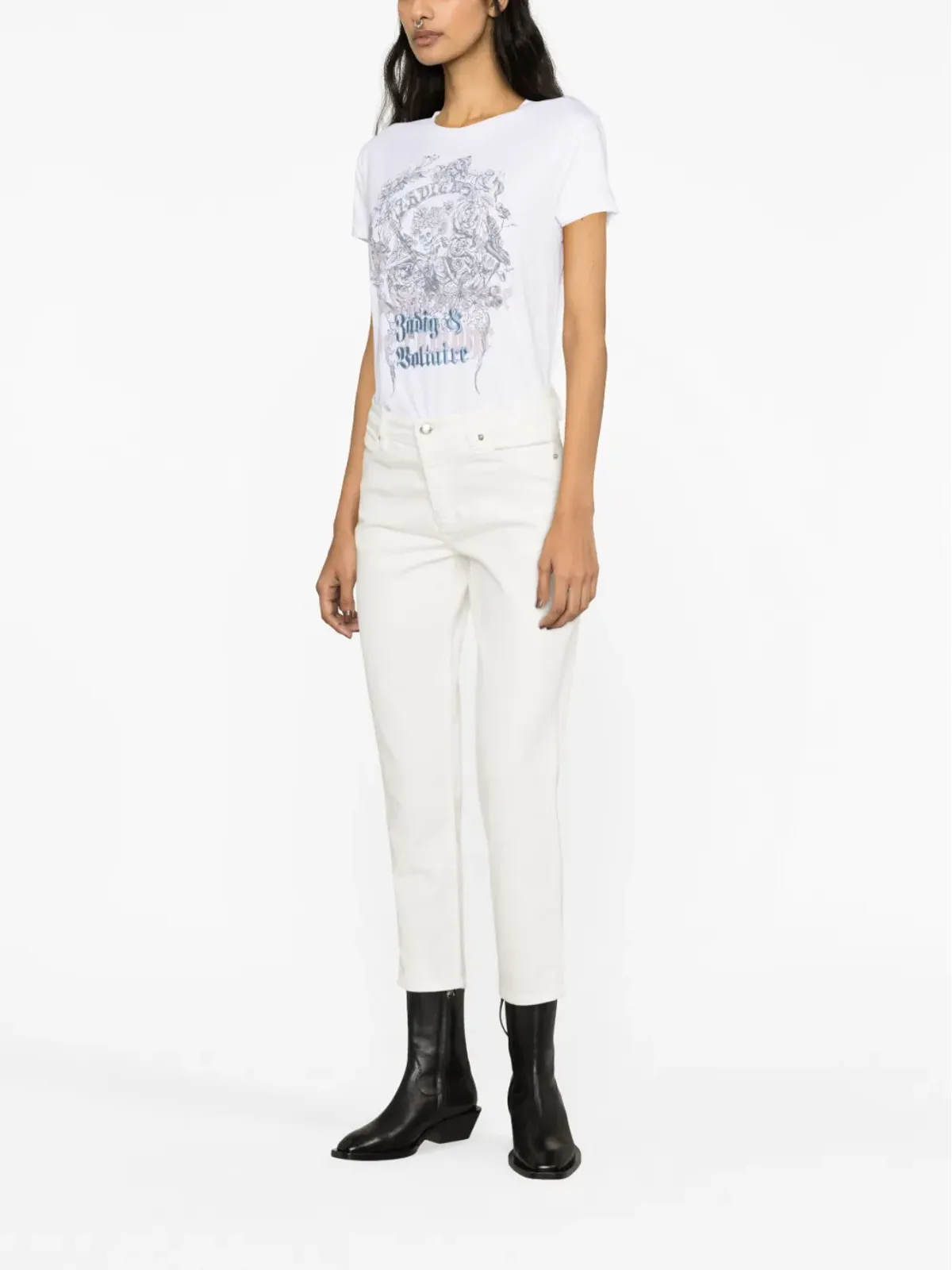 Zadig&Voltaire ハイウエスト クロップドジーンズ - 画像3