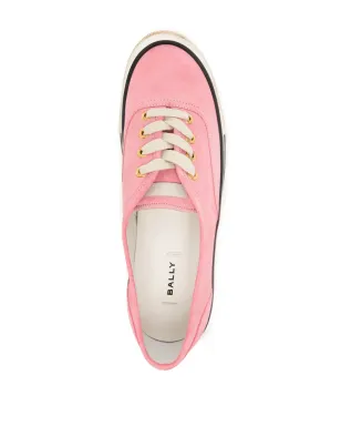 Bally ストライプエッジ レースアップスニーカー - ピンク - サムネイル4