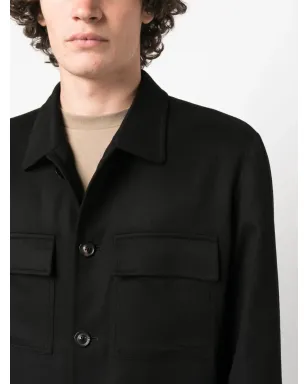 Lardini ボタンアップ ウールブレンド シャツジャケット - サムネイル5