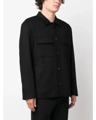 Lardini ボタンアップ ウールブレンド シャツジャケット - サムネイル3