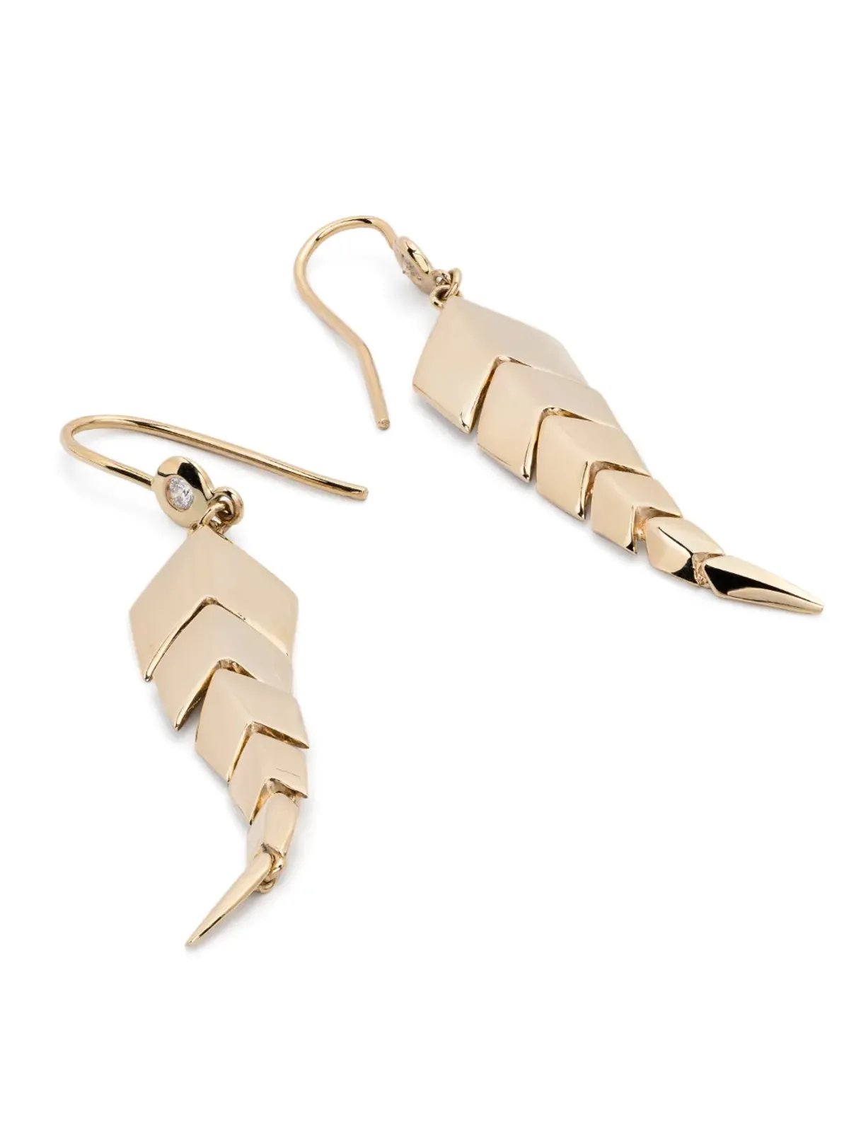 Jacquie Aiche フィッシュテールドロップピアス - 画像3