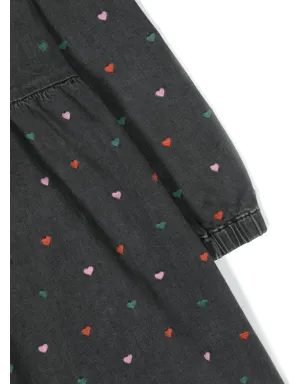Stella McCartney Kids デニムワンピース（ハートモチーフ・刺繍） - サムネイル3