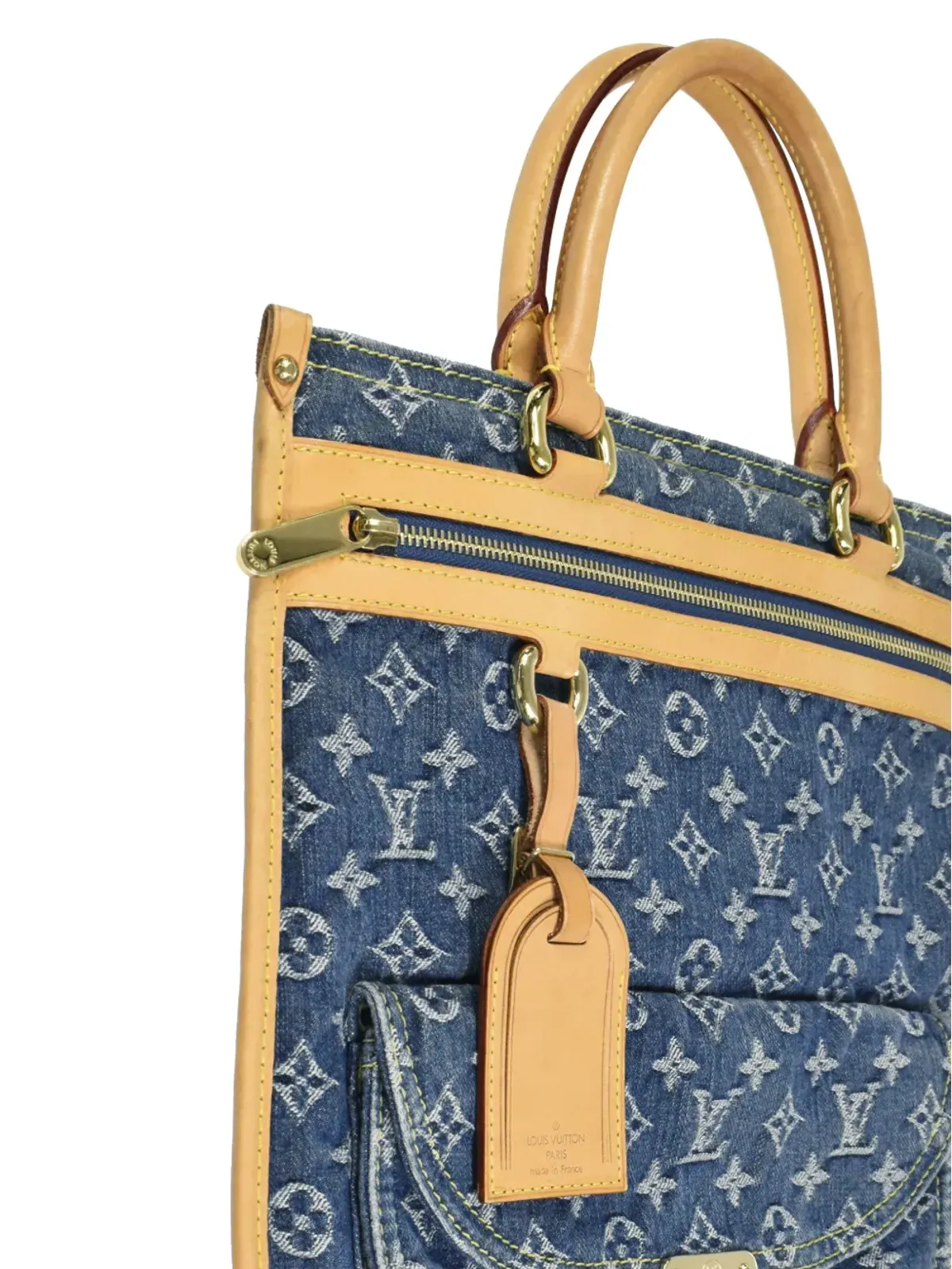 Louis Vuitton Pre-Owned モノグラム ショッパー デニム トートバッグ - 画像3
