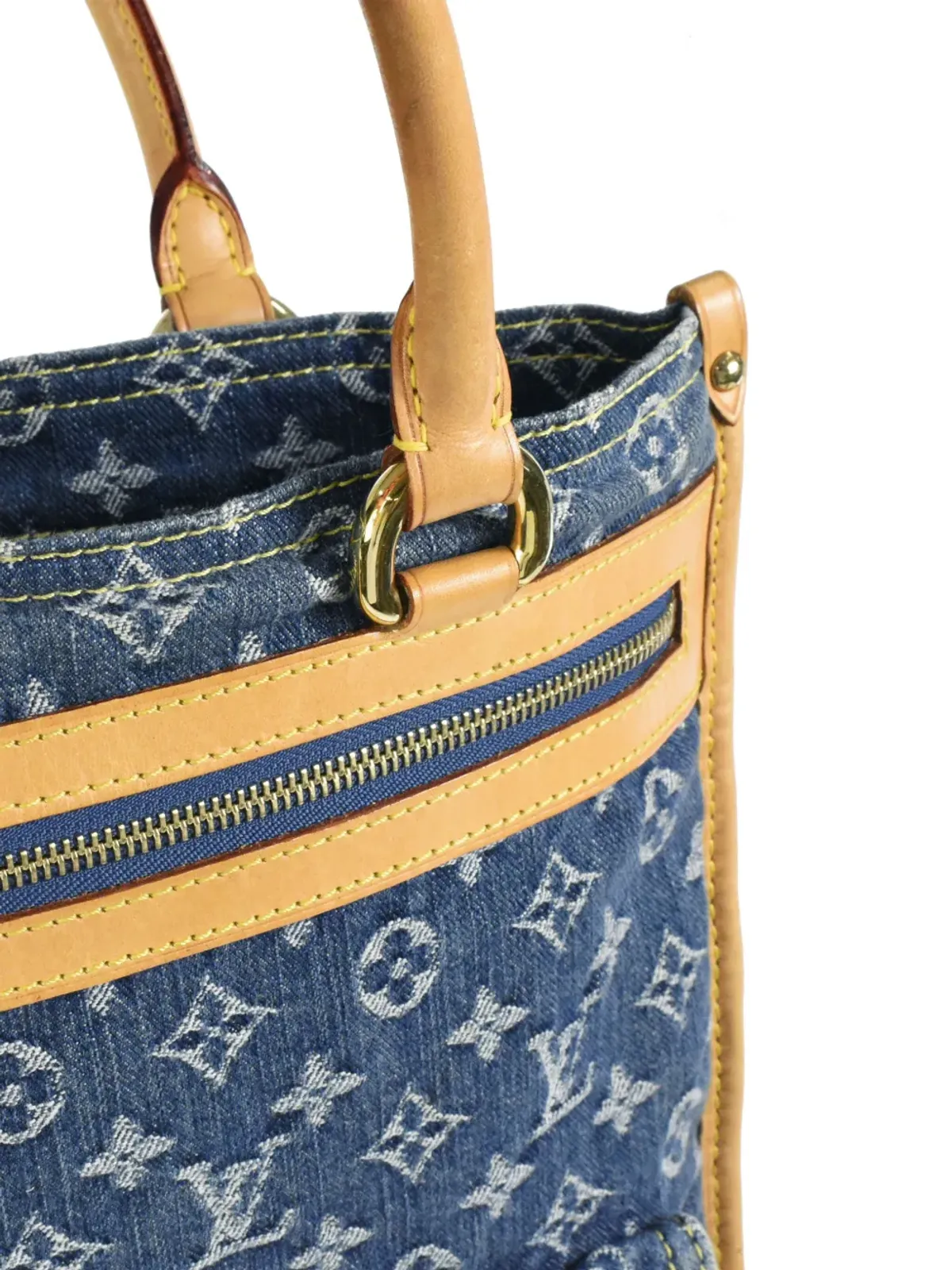 Louis Vuitton Pre-Owned モノグラム ショッパー デニム トートバッグ - 画像4