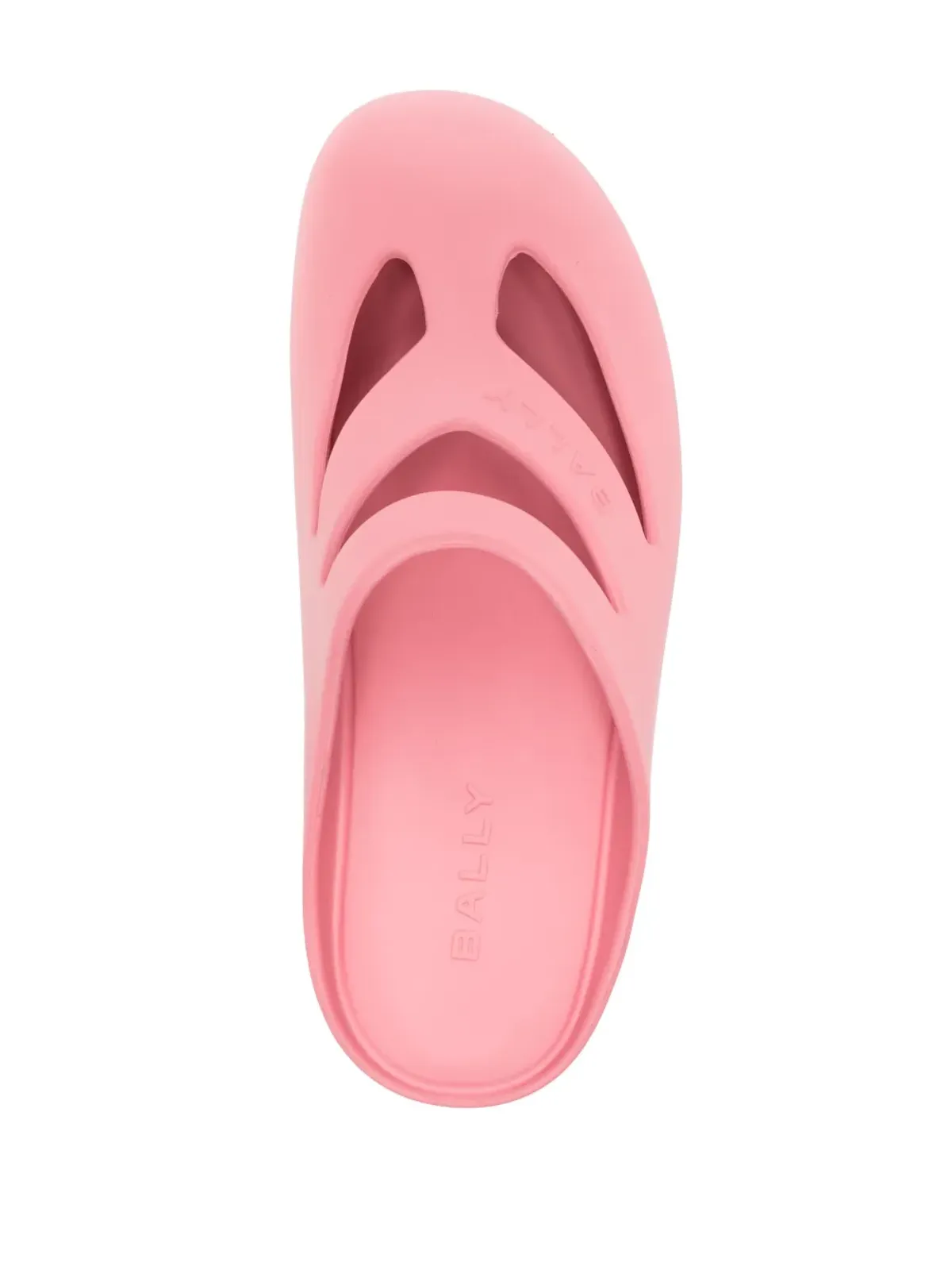 Bally ラウンドトゥフラットスライド ピンク - 画像4