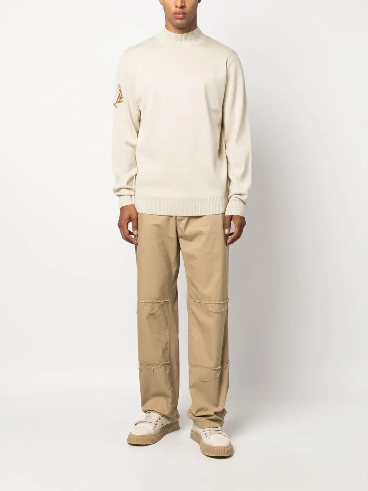 Fred Perry モックネック ウールブレンド ジャンパー - 画像2