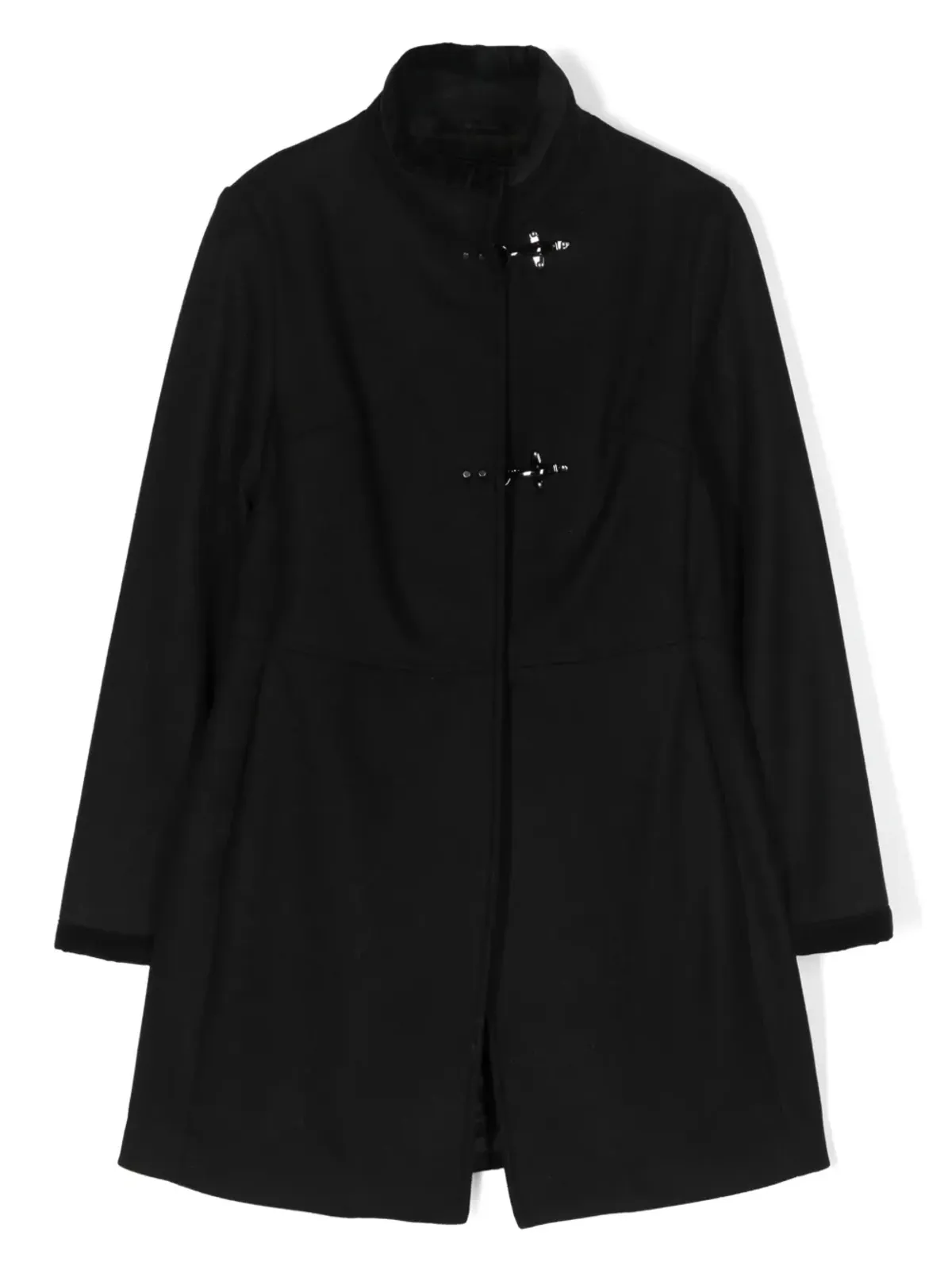 Fay Kids ハイネック クラスプディテール ウールコート - 画像1