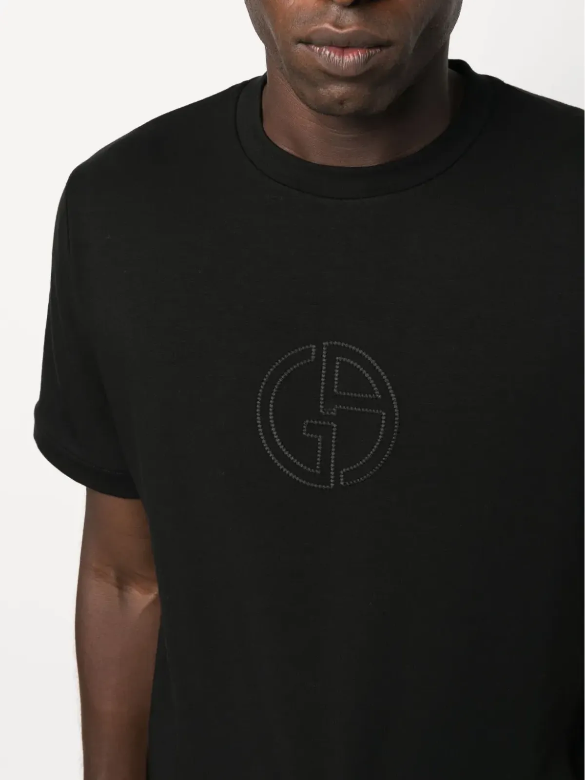 Giorgio Armani ロゴ刺繍入り丸首Tシャツ - 画像5