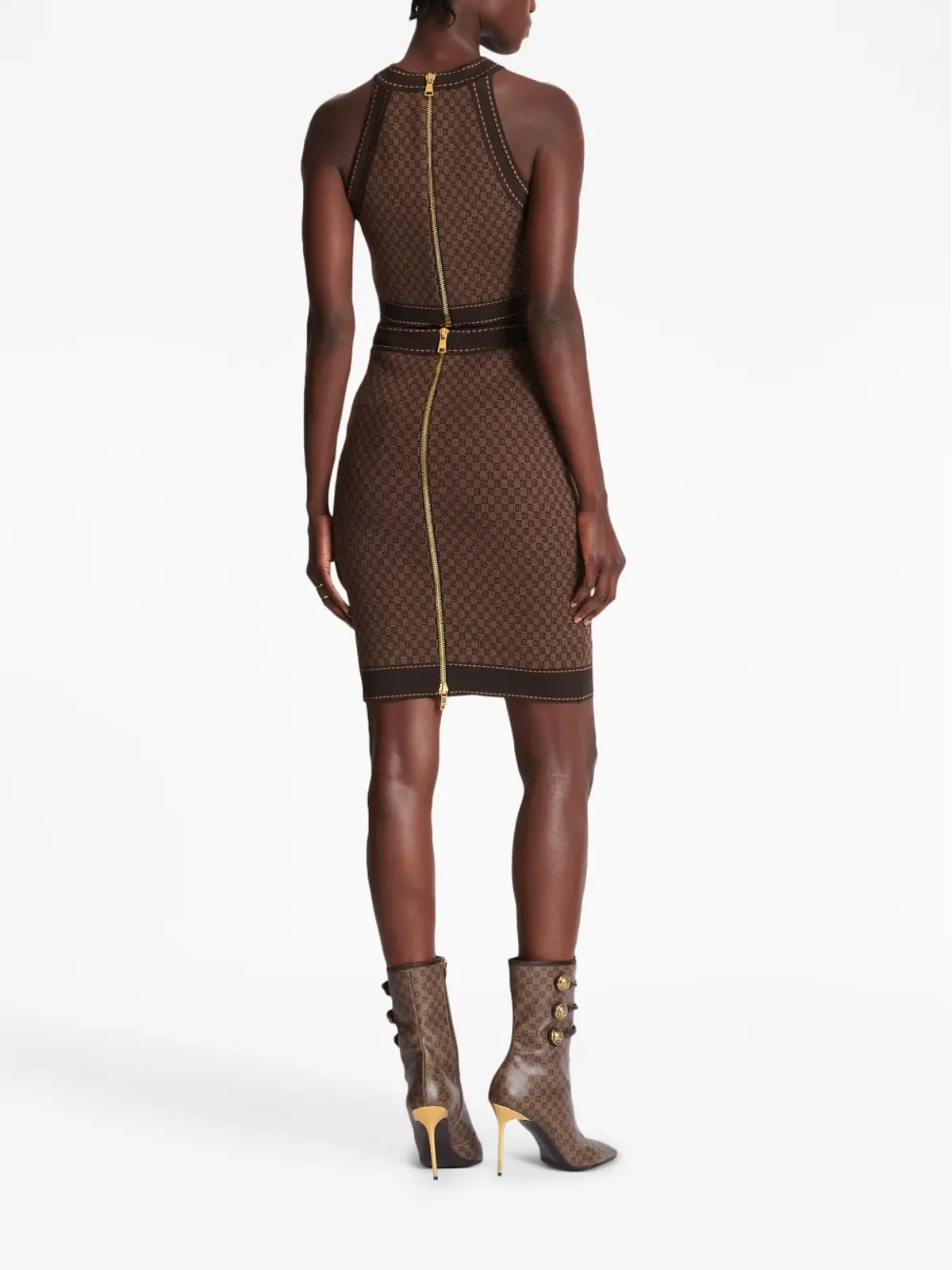 Balmain モノグラムジャカード スカート - 画像4