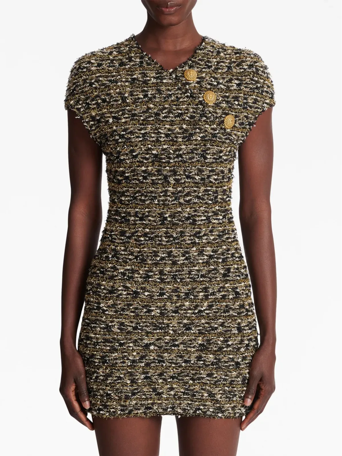 Balmain ルレックスツイードミニドレス - 画像5