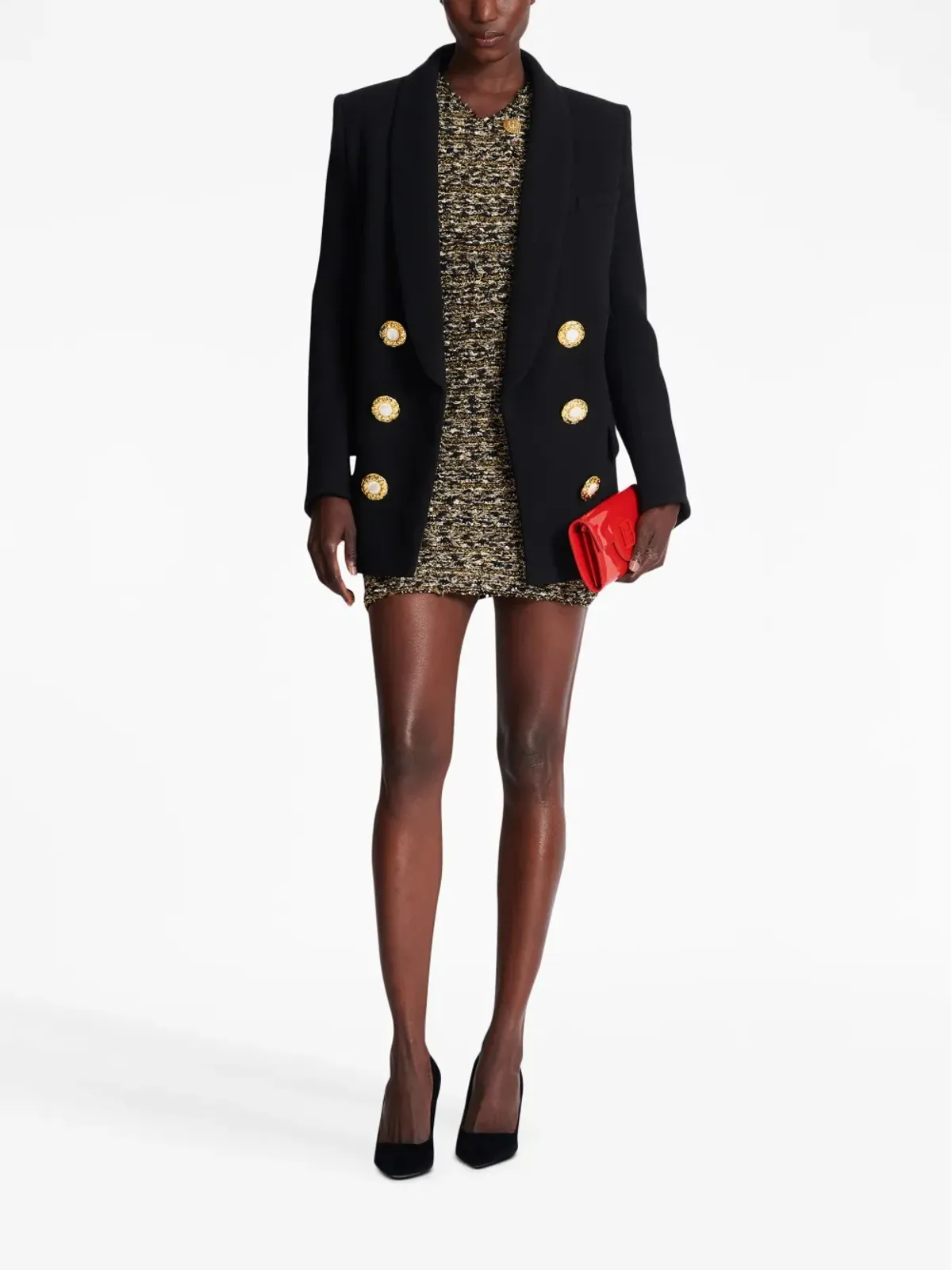 Balmain ルレックスツイードミニドレス - 画像2