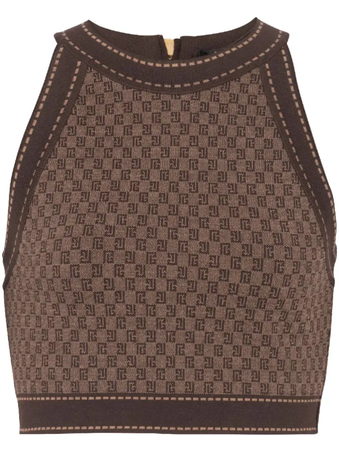BALMAIN Balmain モノグラムジャカード クロップトップの商品画像