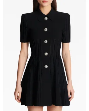 Balmain フレアリブ編みミニドレス - サムネイル5