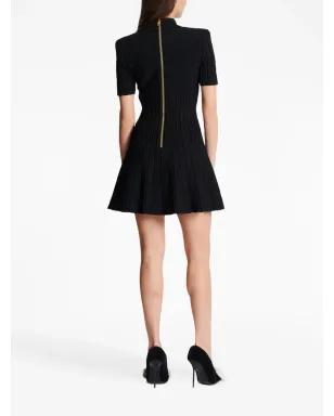 Balmain フレアリブ編みミニドレス - サムネイル4