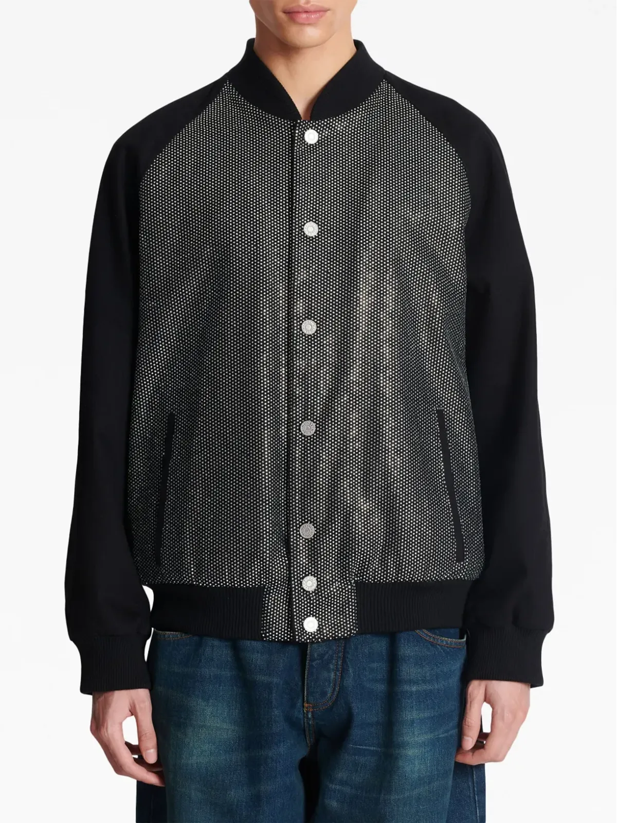 Balmain ラインストーン装飾ボンバー ジャケット - 画像5