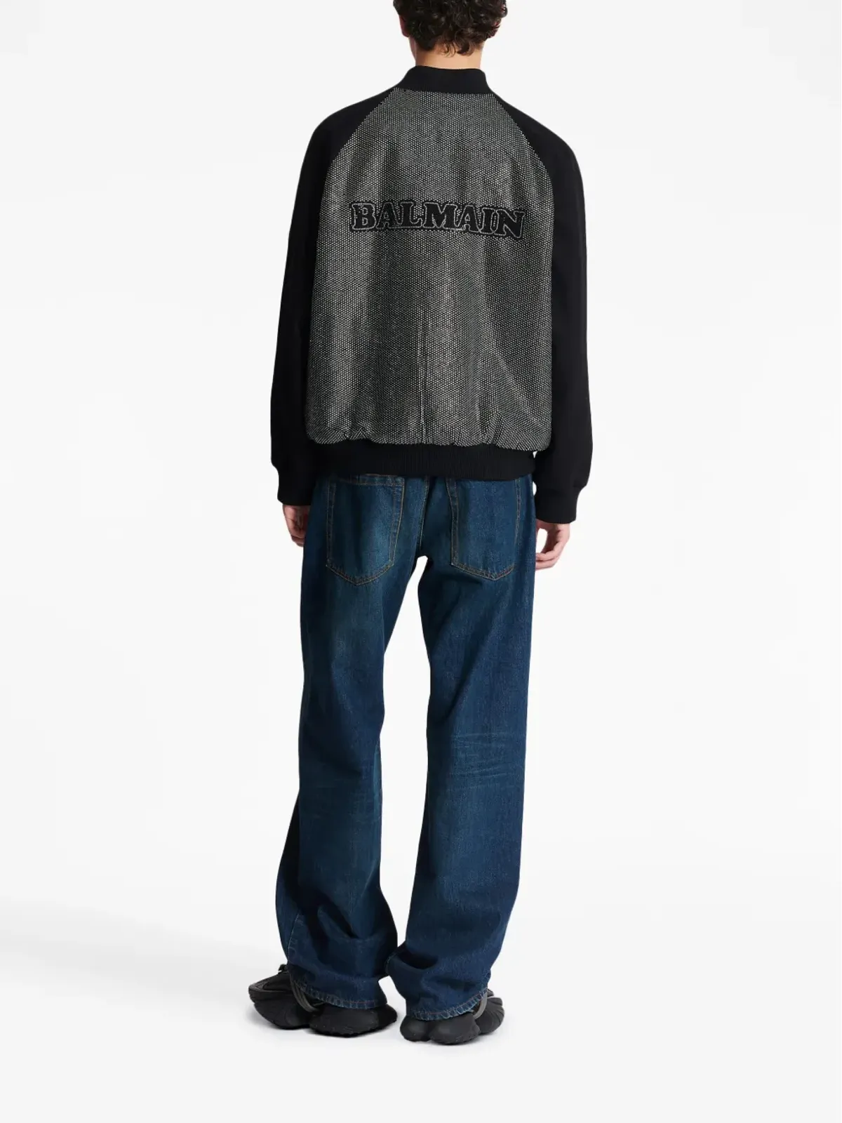 Balmain ラインストーン装飾ボンバー ジャケット - 画像4
