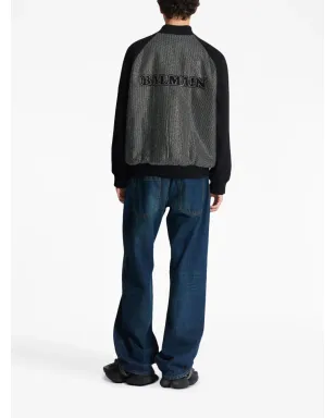 Balmain ラインストーン装飾ボンバー ジャケット - サムネイル4