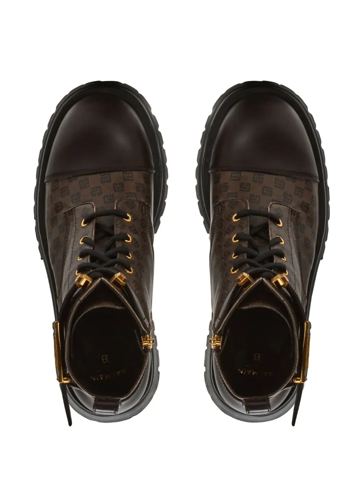 Balmain Romy Ranger monogram ankle boots - Brown - 画像4