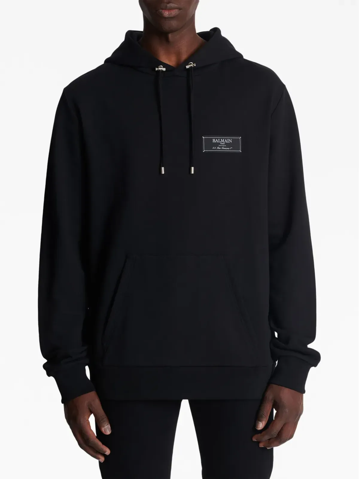 Balmain ロゴパッチ コットン パーカー - 画像5