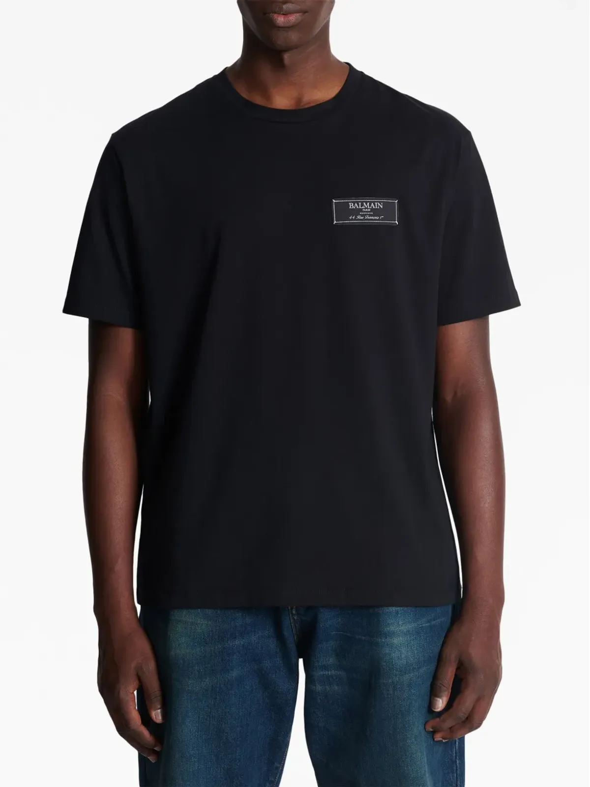 Balmain ロゴパッチ コットンTシャツ - 画像5